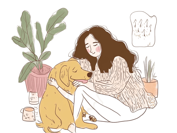 chewbaccabo_doodle_dog_and_woman_seat_each_other_--ar_43_--st_3567fa3f-a51e-4914-90df-c5976236f572_0-2